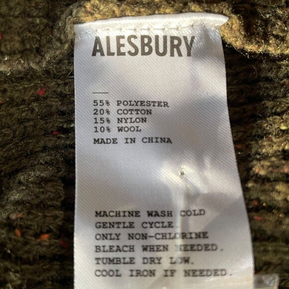 Alesbury Olive Waffle Knit Sweater Gorpcore Outdoors Grandpa Core Forestcore M - Picture 4 of 12